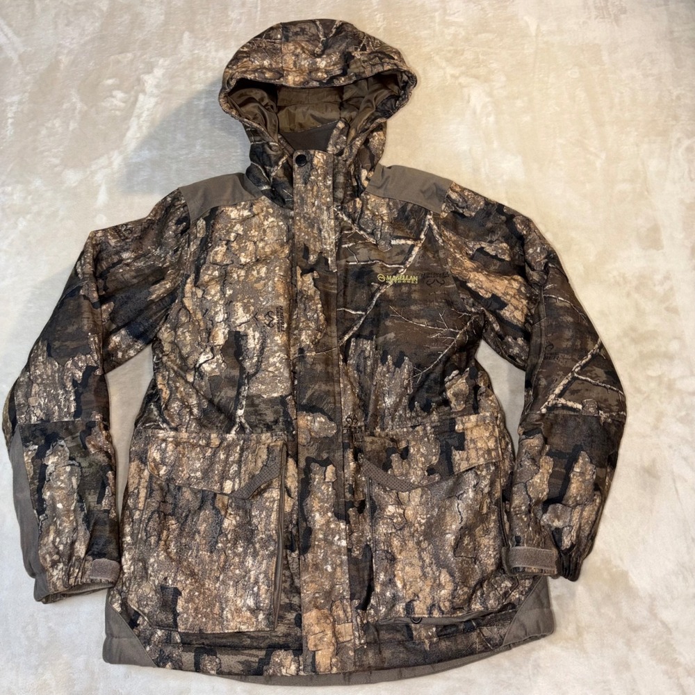 Magellan Outdoors Realtree Timber Camo Hunting Jacket Waterproof Hooded Youth M